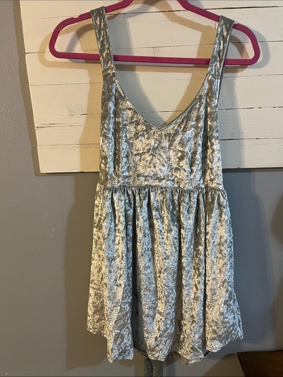 saltwater LUXE Dresses & Skirts - Saltwater luxe velvety silver mini dress